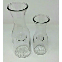 Libby 1 Litre 32 oz. & 1/2 Liter 17 oz Glass Wine Decanter Carafe Flower Vases 2