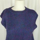 Archie Brown & Son Bermuda Mottled Wool Sweater Vest Womens 38 M Vintage Purple