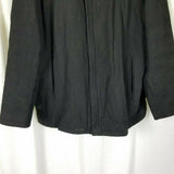 Perry Ellis Portfolio Wool Blend Quilted Peacoat Jacket Car Coat Mens XXL Black