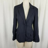 Vintage Votre Nom Exposed Stitching Stripe Factory Sample Jacket Blazer Womens 6