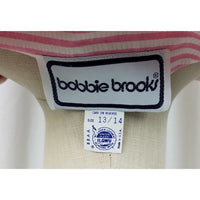 Vintage Bobbie Brooks Candy Striped Seersucker Boyfriend Blazer Jacket Womens 14