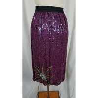 Vintage Infashions Heavily Beaded Sequined Skirt Top Suit Set Outfit Womens S