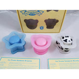 Williams Sonoma Ice Cream Sandwich Molds Cow Pig & Star Set of 3 In Box Recipes