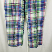 Vintage Lady Halrin Indian Bleeding Madras Plaid Slacks Pants Womens 27 S India