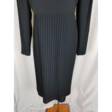 Verdi New York Milan Black Midi Cocktail Formal Dress Womens 4 USA Pleated Skirt