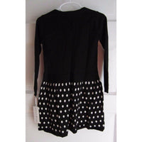 Maggie & Zoe Dalmatian Dog Bow Polka Dot Knit Twirl Sweater Dress Girls size S 4
