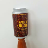 Baxter Brewing Maine Craft Beer Tap Handles Can on Top Amber Road Ale Map Wood