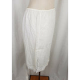 Vintage Movie Star Thin White Muslin Cotton Lace Trim Slip Skirt Womens M J7238