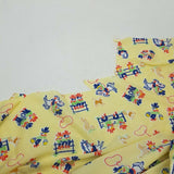 Vintage Fabric Cowboy Cowgirl Bucking Bronco Lasso Yellow 1970s Cactus Fencepost