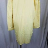 LRL Lauren Ralph Lauren Light Yellow Placket Front Trench Coat Women's size Large