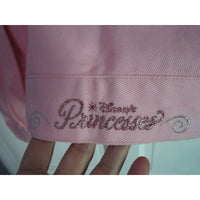 Disney Princesses Embroidered Pink Denim Jean Trucker Jacket Girls L Floral