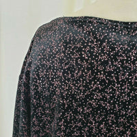 Elementz Stretch Jersey Knit Floral Metallic Top Shirt Tunic Blouse Womens 3X