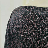 Elementz Stretch Jersey Knit Floral Metallic Top Shirt Tunic Blouse Womens 3X