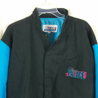 Nevada Palace Hotel & Casino Patch Letterman Double Sided Bomber Jacket Mens S