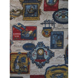 Vintage Colonial Primitive American Craftsman Waverly Bonded Fabric 48.5 x 67.5