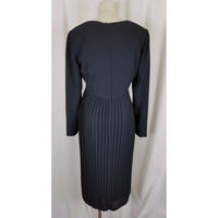 Verdi New York Milan Black Midi Cocktail Formal Dress Womens 4 USA Pleated Skirt