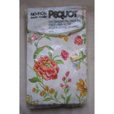 Pequot No Iron Luxury Muslin 2 Standard Floral Pillow Cases Mid Century NOS 70s