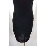 Snap Brand Velvet Fitted Slouch Cowl Scoop Neck Little Black Dress Womens M USA