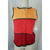 Knit One Crochet Too Handknit Sunset Tank Sweater Vest Womens S Cotonade Striped