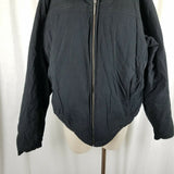 Columbia Black Fleece Lined Falmouth Parka Jacket Full Zip Womens L Windbreaker