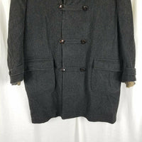 Vintage Loden Coat Lodenfrey Charcoal Loop Button Peacoat Jacket Boys Girls 20