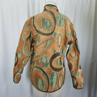 Irresistible Reversibles Abstract Soft Tapestry Jacket Blazer Womens S Textured