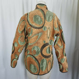 Irresistible Reversibles Abstract Soft Tapestry Jacket Blazer Womens S Textured