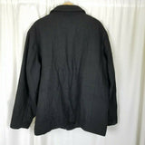 Perry Ellis Portfolio Wool Blend Quilted Peacoat Jacket Car Coat Mens XXL Black