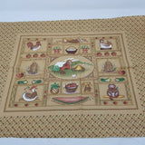 1970s Amish Country Kitsch Patchwork Quilt Panel 1 Yard Harvest Brown Barnyard