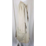 Vintage Brent Placket Front Lightweight Rain Trench Coat Mens M L Plaid Lining