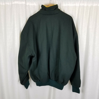 Vintage Green Bay Packers Pullover Henley Wool Bomber Jacket Mens XL 1/4 Zip