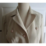 Ann Taylor Loft Ivory Cropped Fitted Multi Pocket Blazer Field Jacket Womens 6