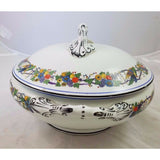 Wilton Ware Birds of Paradise China Covered Serving Dish Handles England Parrot