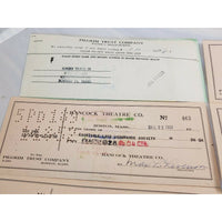 Hancock Theatre Boston Jan 1952 Cancelled Bank Checks Deposit Slips Lot Strand