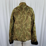 Vintage Reversible Black Velvet Frog Closures Jacket Chinese Metallic Womens L