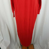 Vintage Lollipop Henley Maxi Nightgown Nightie Sleep Shirt Womens M USA 70s USA