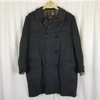 Vintage Loden Coat Lodenfrey Charcoal Loop Button Peacoat Jacket Boys Girls 20