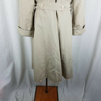 Vintage Fleet Street Long Belted Insulated Raincoat Trench Coat Womens 14 Lined