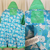 LL Bean Canvas Cotton Swing Jacket Double Breasted Peacoat Womens S Spring Green