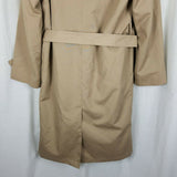 Misty Harbor Insulated Double Breasted Belted Trench Coat Mens 40L Zip Out Liner