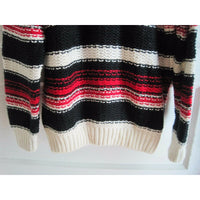 Bowen & Wright Striped Cable Knit Crewneck Pullover Sweater Boys Youth M 12 14