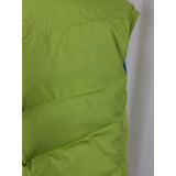 Gap Down Vest Womens S Snap Up Winter Quilted Puffer Knit Trim Chartreuse Lime