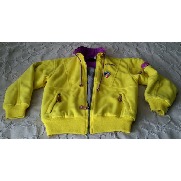 Vintage Nevica FS Quilted Fleece Full Zip Winter Ski Snowboard Jacket Womens 8