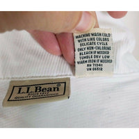 LL Bean Petites White Corduroy Button Up Fit & Flare Blazer Jacket Womens sz 16P