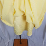 Tevolio Yellow Chiffon 50's Look Fit & Flare Swing Slip Dress Womens 2 Banded