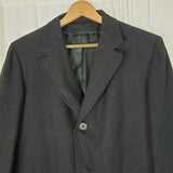 Vintage Mid Century Progressive Wool Herringbone Tweed Peacoat Coat Mens M MCM