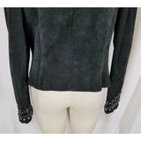 Vintage Frontier Collection Studded Black Leather Motorcycle Jacket Womens S M