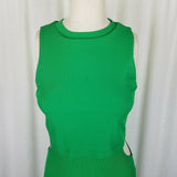 TopShop Cutout Sleeveless Stretch Midi Wiggle Dress Womens 4 Kelly Green Top