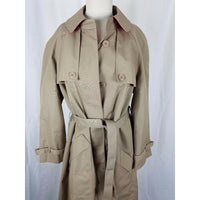 Misty Harbor Cape Top All Weather Cotton Belted Tie Sash Trench Coat Womens 14