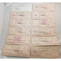 Hancock Theatre Boston Jan 1952 Cancelled Bank Checks Deposit Slips Lot Strand